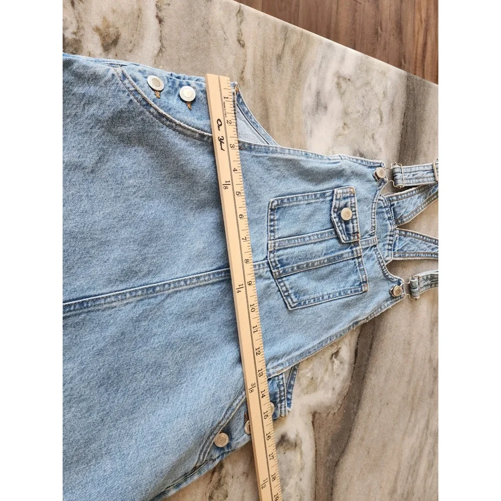Zara Kids Girls Light Wash Denim Overall Pinafore Dress Size 13-14 164 Blue